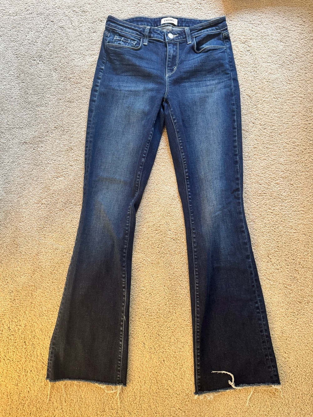 Sneeki Low Rise Straight Leg L’agence Jeans, Crest